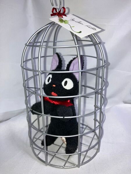 【中古品】魔女の宅急便 ジジ カゴ入り 立ちぬいぐるみ