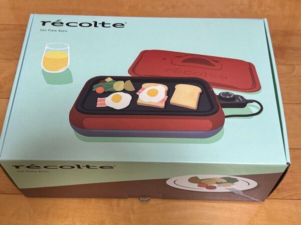 recolteレコルト ホットプレート ベーシックRHP-3レッド/グレー新品