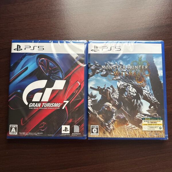 PS5 グランツーリスモ7 モンスターハンターワイルズ