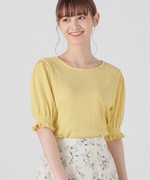 COLZA 袖シャーリングトップス M