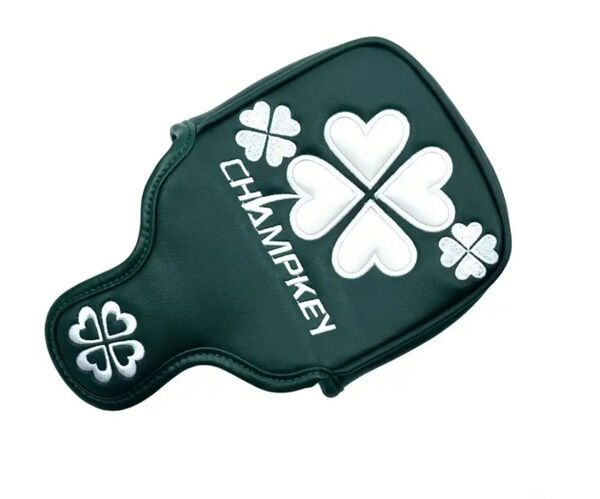 【新品未使用】 CHAMPKEY パター用 ヘッドカバー 緑 ネオマレット用