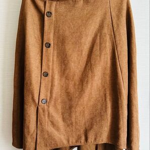 ボタンスカート ブラウン