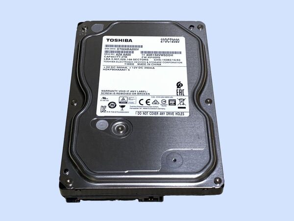 M6687 TOSHIBA 東芝 2TB HDD DT02ABA200V 使用 26440時間
