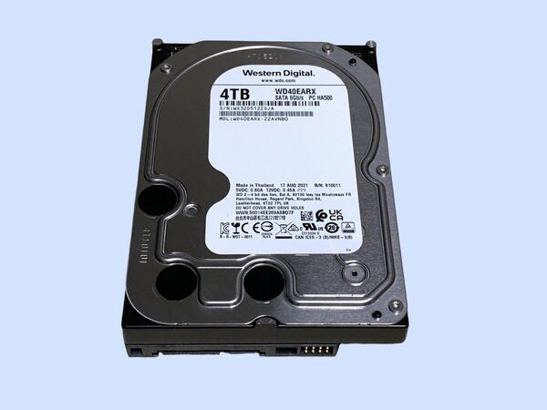 M6692 Western digital WD40EARX 4TB 3.5インチSATA 使用 4350時間