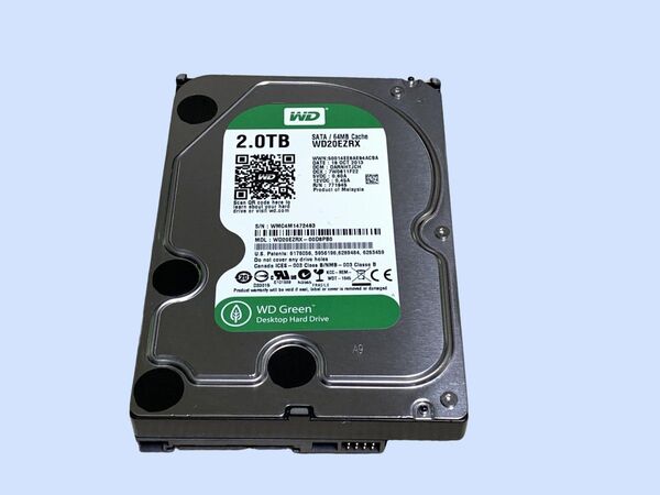 M6703 Western Digital WD20EZRX 2TB 3.5インチ HDD SATA 使用 57時間