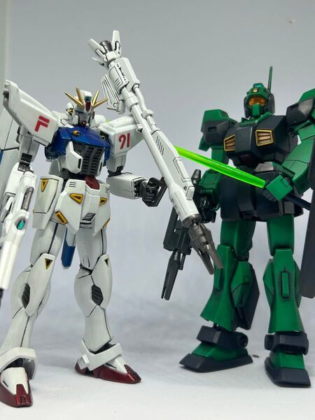 ※値下げ HGUC 完成品 ガンダムF91とエゥーゴ3機(ガンダムマークII、スーパーガンダム、ネモ)まとめ売り