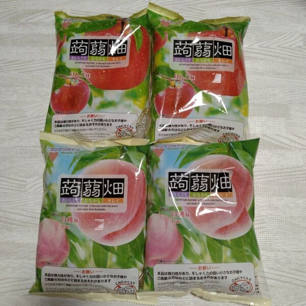 4袋セット 蒟蒻畑 りんご 白桃 ゼリー