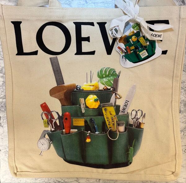 新品 ロエベ LOEWE ノベルティ バッグ トートバッグ エコバッグ クラブテッドワールド展 キャンパストートバッグ