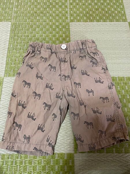 3can4on サンカンシオン ハーフパンツ 100 しまうま柄 動物園 シマウマ