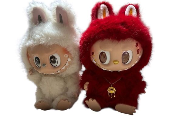 数時間限定値下げ!赤色中国限定 蛇目 LABUBU ZIMOMO 海外並行輸入品 約38cm