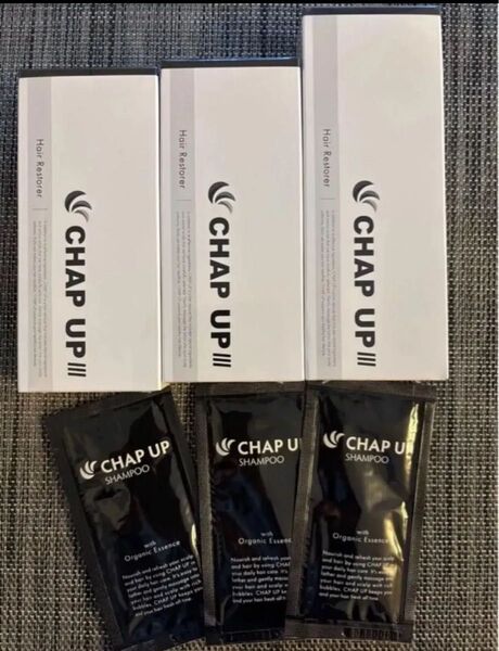 ●チャップアップ 薬用育毛剤 120ml×3&シャンプー9ml×3