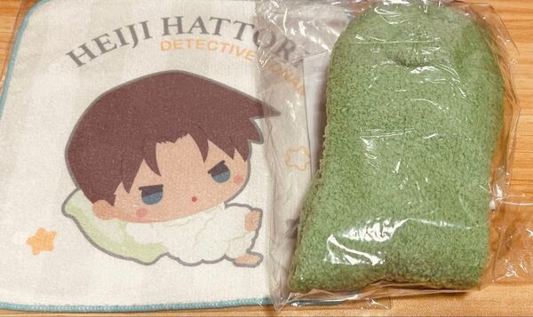 名探偵コナン セガ オンライン ラッキーくじ モコモコリラックスタイム ハンドタオル ルームソックス 服部平次