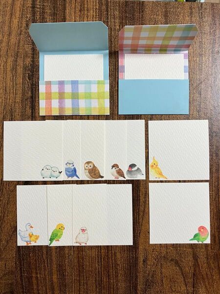 メッセージカード 鳥10セット ハンドメイド
