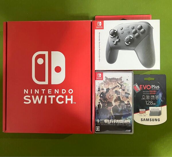 【即遊べるセット】Switch 有機ELモデル+Proコン+13機兵防衛圏+128GBメモリーカード