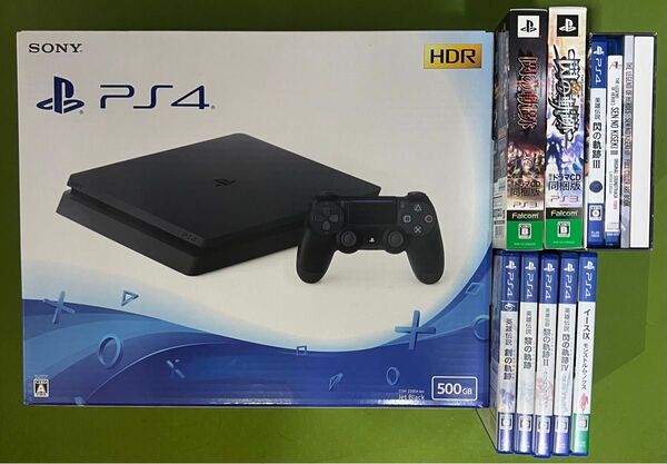【総額70000円以上】 PS4 CUH-2200A(500GB) ブラック+軌跡シリーズソフト+α計8つセット