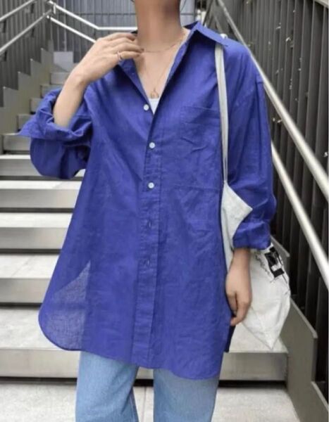 Spick and Span リネンカシュクールビッグシャツ