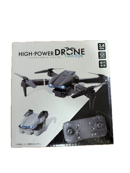 HIGH-POWER DRONE Twin-Eye ドローン ハイパワー ツインアイ 屋内専用 2.4GHz ブラックorグレー