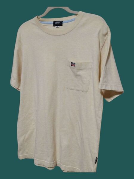 VANSPORTS Tシャツ クリーム色 綿100% メンズ L サイズ ヴァンスポーツ