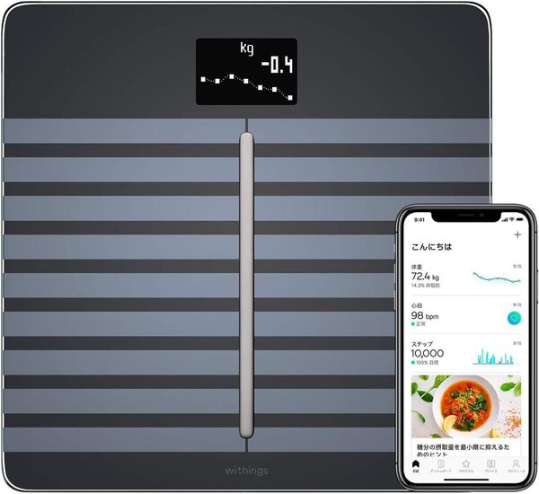 Withings Body Cardio スマート体重計 ブラック Wi-Fi/Bluetooth対応 心拍/血管年齢&体組成計
