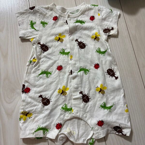 半袖 ロンパース 70cm 虫柄