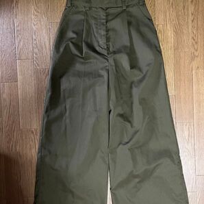 Dickies/ディッキーズ フレアワイドパンツ S カーキ