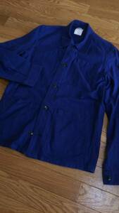  France Vintage Work jacket rare French Work euro rare navy dark blue blue blue Work coverall Europe old clothes 