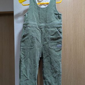 コンビミニ コーデュロイ オーバーオール 80cm グリーン