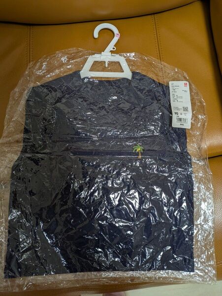 《新品未使用》ユニクロ ドライクルーネックT(半袖)90 ネイビー