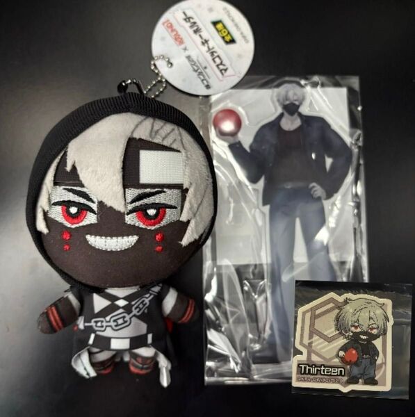 #コンパス2.0 アクリルスタンド マスコット ぬいぐるみ13 サーティーン コンパス ステッカー シール ラウンドワン