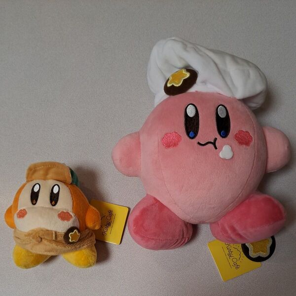 星のカービィ Kirby Cafe カービィカフェ カービィ ワドルディ ぬいぐるみ タグ付き 刺繍 缶バッジ セット