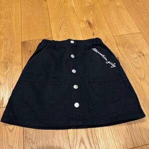 ALGY スカート 黒 ブラック 刺繍