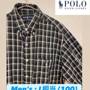 【古着】ラルフローレン チェック柄長袖シャツ BDシャツ Lサイズ相当