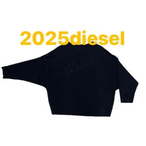 【2025春】diesel トレーナー 長袖 スウェット ブラック 薄手 オールシーズン ユニセックス