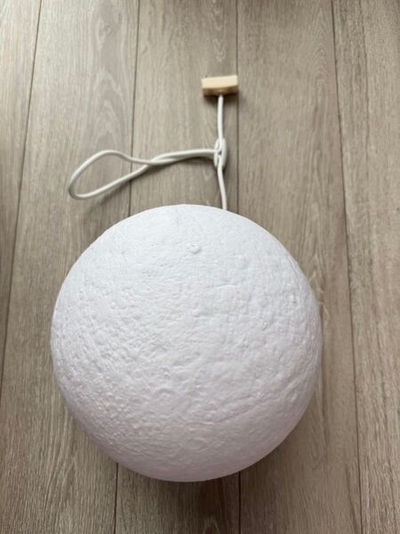 ホワイトペンダントライト 月のデザイン IKEA電球付き クリップ付き 25cm
