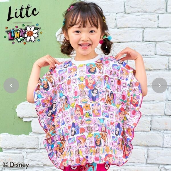 新品未使用 リトシー リンクアット フリル半袖Tシャツ 120cm ディズニープリンセス アリエル 白雪姫 ジャスミン ベル