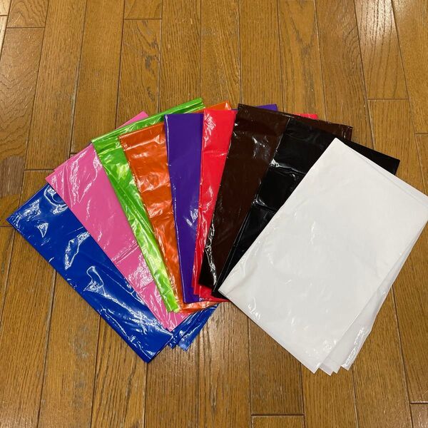 カラーポリ袋 45リットル 9色セット