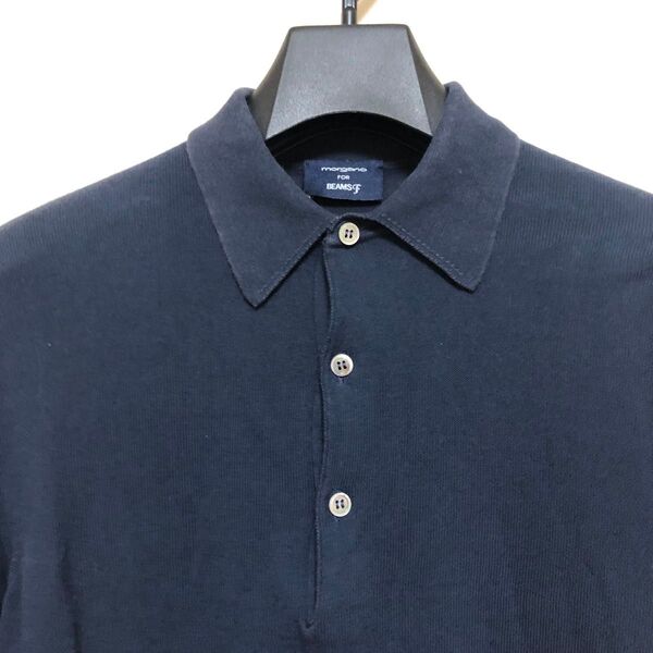 MORGANO×BEAMS F別注 コットンニットポロシャツ 46イタリア製