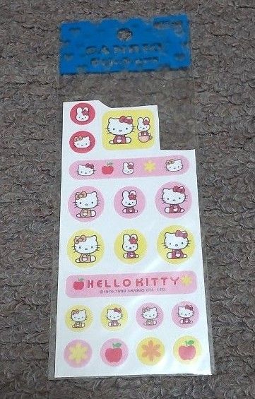 キティ、シール、ステッカー、フワフワ、平成レトロ、レトロ、平成女児、1999年、当時物、希少品、激レア、サンリオ、ハローキティ