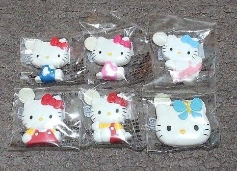 キティ、マグネット、6個セット、ダイカット、平成レトロ、レトロ、平成女児、当時物、希少品、激レア、サンリオ、ハローキティ