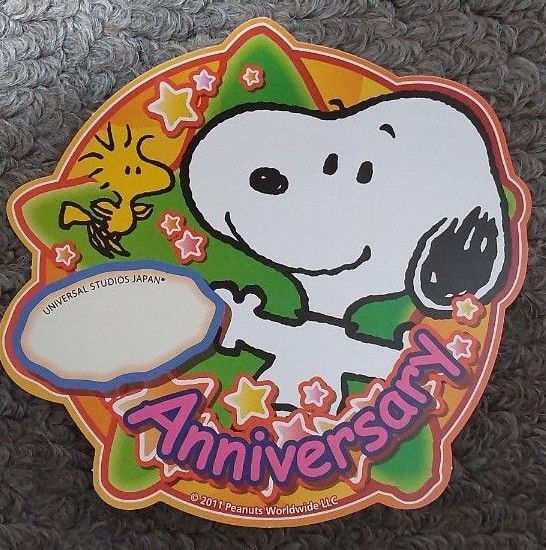 USJ、スヌーピー、ウッドストック、シール、ステッカー、BIGサイズ、アニバーサリー、非売品、激レア