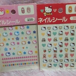 キティ、ネイルシール、2枚セット、平成レトロ、レトロ、平成女児、カオハナ、りぼん、当時物、希少品、激レア、サンリオ、ハローキティ