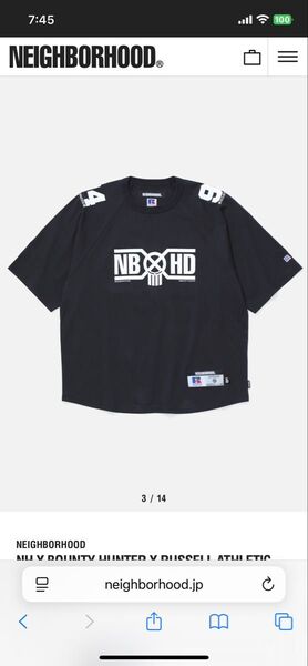 neighborhoodBHコラボTブラックM