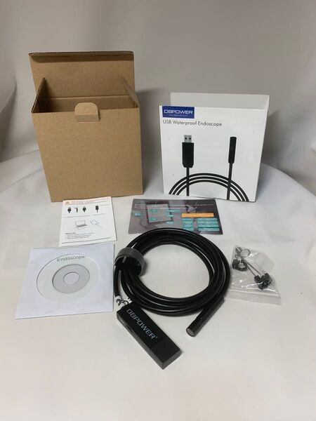 先端ライト付き DBPOWER USB内視鏡 カメラ