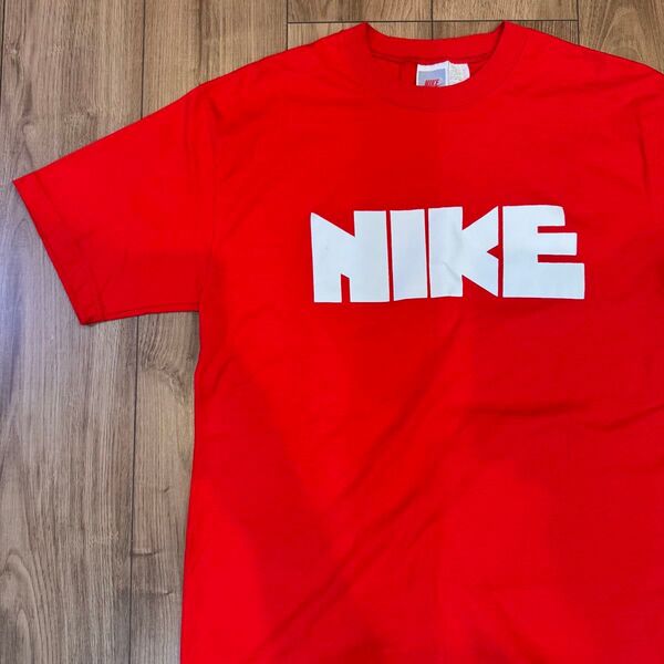 90s NIKEナイキ ゴツナイキTシャツ 美品 銀タグ レッド