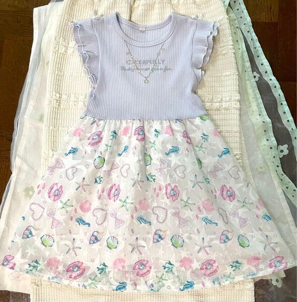 120cm女の子可愛いワンピース3枚セット売り ワンピース 女の子