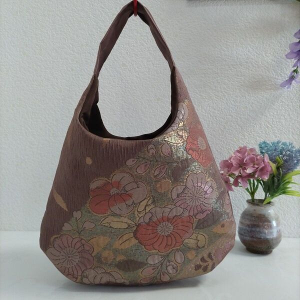 辻が花 袋帯 181 リメイク ハンドバッグ