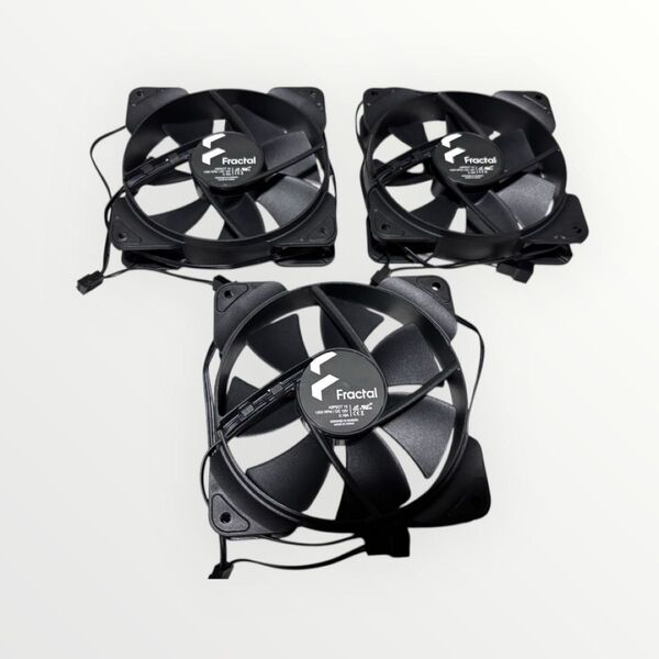 Fractal Design PCケースファン Aspect12 ブラック 3個セット