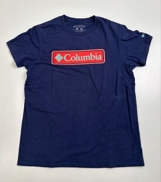 メキシコ製 Columbia コロンビア 半袖シャツ メンズ M アウトドア キャンプ センターロゴ