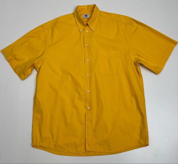 ピーターエリオット 半袖シャツ ボタンダウンシャツ イエロー メンズ 90s 古着