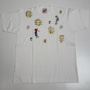 90's ビンテージ FRUIT OF THE LOOM MADE IN USA シングルステッチ ゴルフ 刺繍 ヴィンテージ